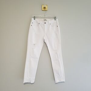 JBD NWT Distressed Skinny Jeans Women 26 White Casual Denim Beach Coastal Travel